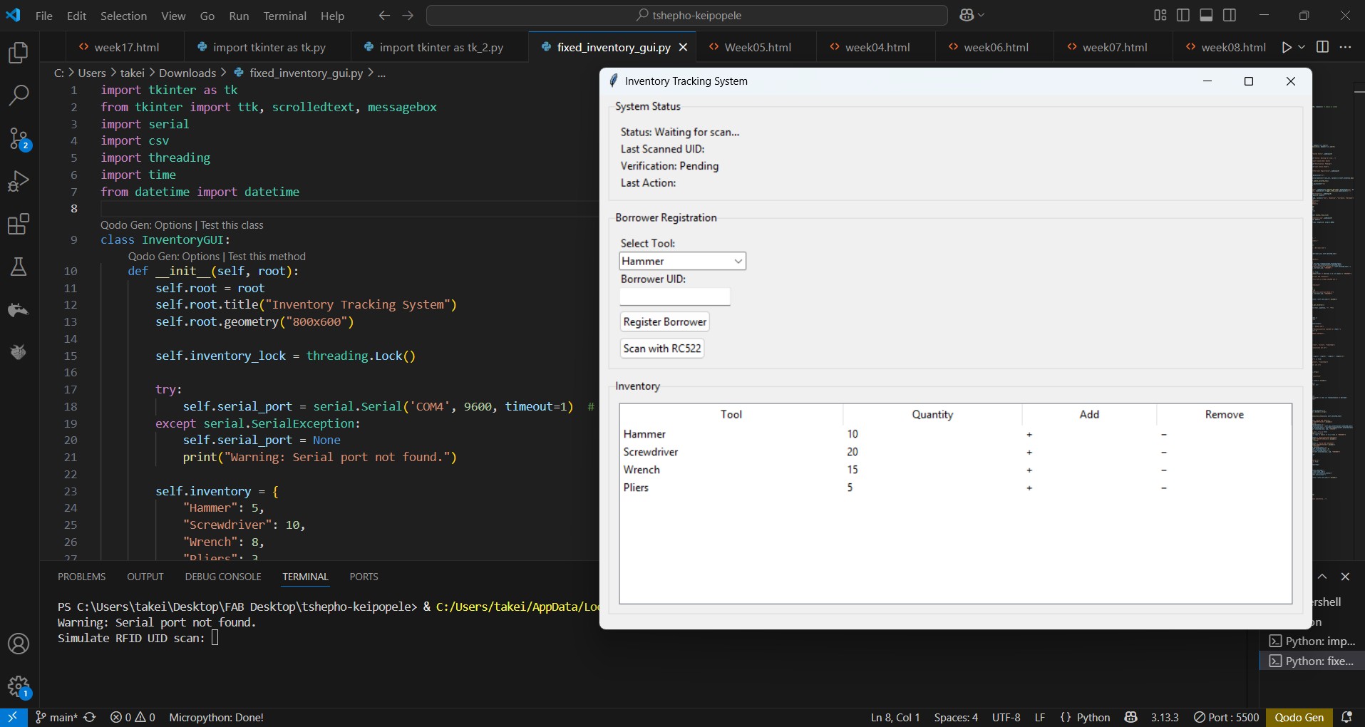 Testing Tkinter Code on Vscode